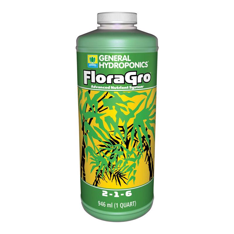 GENERAL HYDROPONICS - General Hydroponics FloraGro Organic Liquid Nutrient System 1 qt