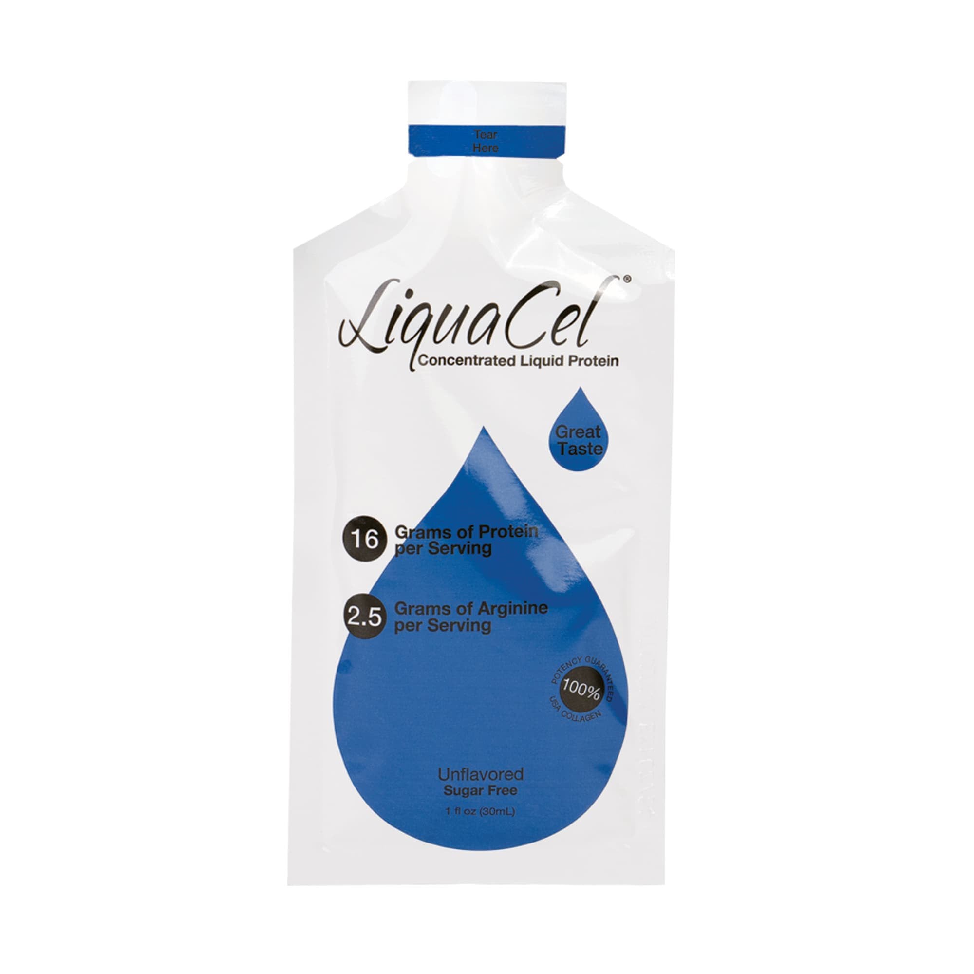 Global Health Products - Oral Supplement LiquaCel® Unflavored Liquid 1 oz. Individual Packet [100/CS]