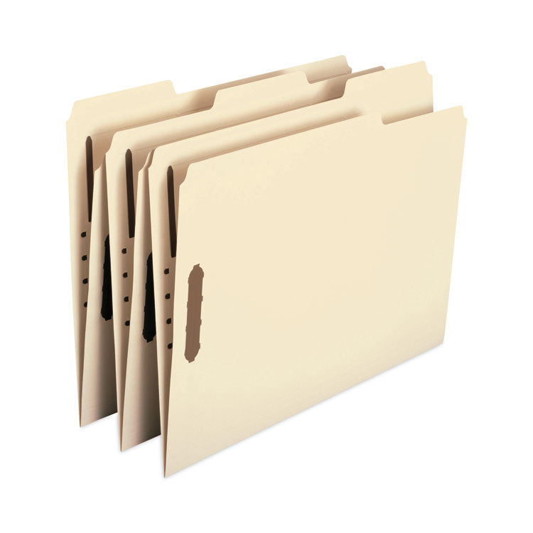 Smead - Top Tab Heavyweight Manila Fastener Folders, 2 Fasteners, Letter Size, Manila Exterior, 50/Box