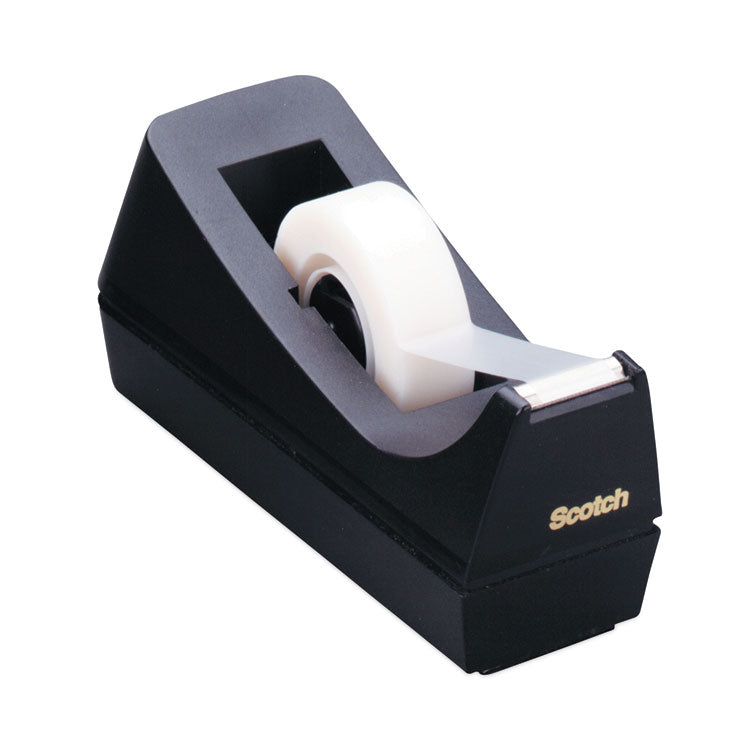 Scotch - Desktop Tape Dispenser, Weighted Non-Skid Base, 1" Core, Black