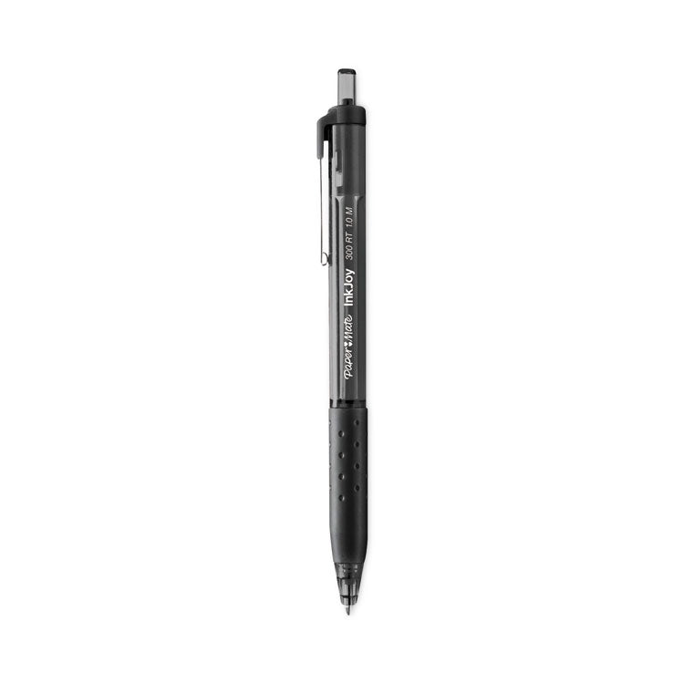 Paper Mate - InkJoy 300 RT Ballpoint Pen, Refillable, Retractable, Medium 1 mm, Black Ink, Black Barrel, 24/Pack