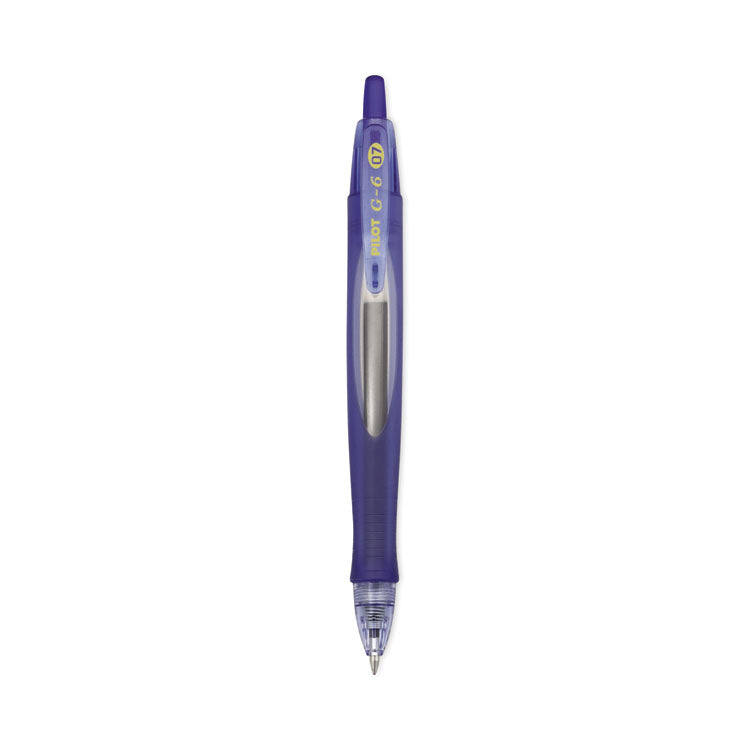 Pilot - G6 Gel Pen, Retractable, Fine 0.7 mm, Blue Ink, Blue Barrel