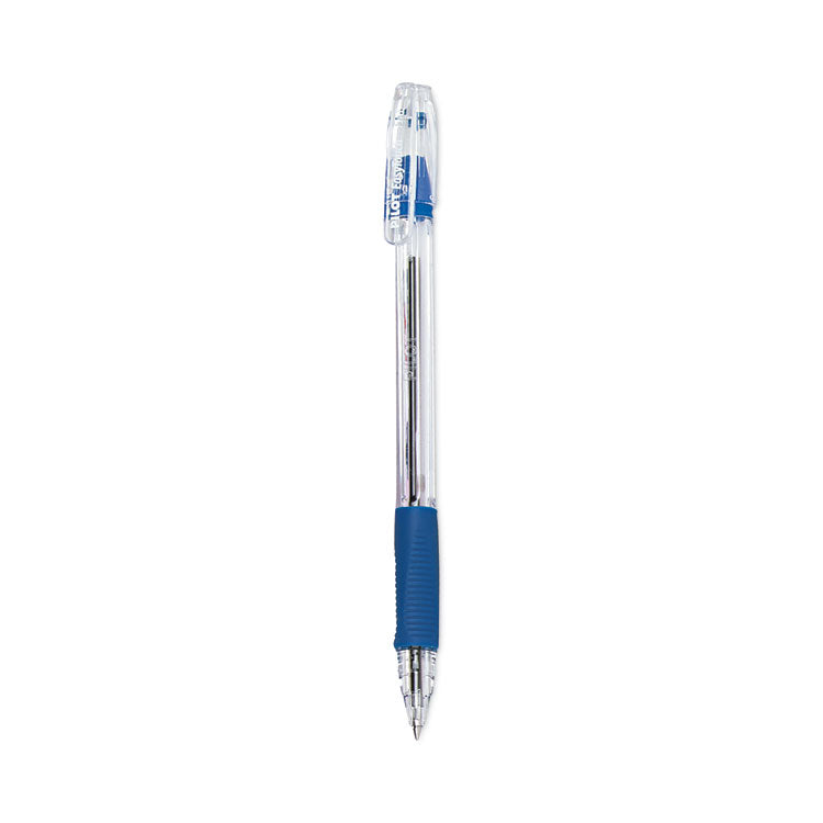 Pilot - EasyTouch Ballpoint Pen, Stick, Fine 0.7 mm, Blue Ink, Clear Barrel, Dozen