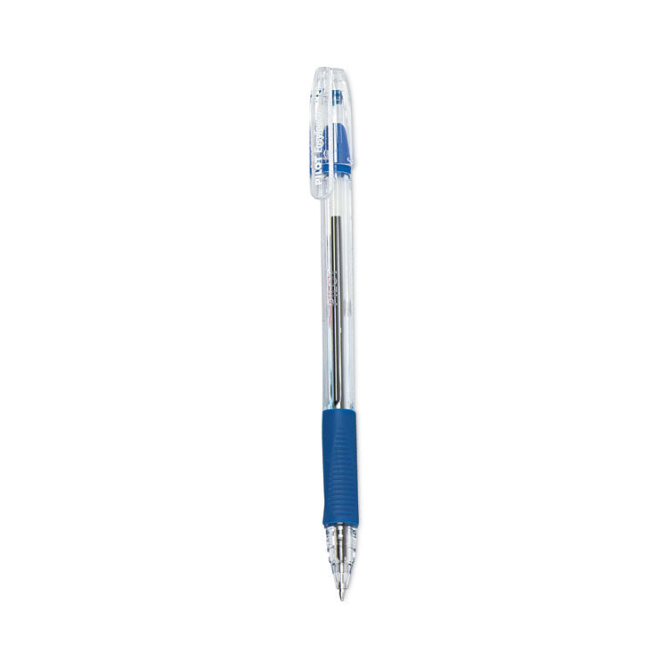 Pilot - EasyTouch Ballpoint Pen, Stick, Medium 1 mm, Blue Ink, Clear Barrel, Dozen