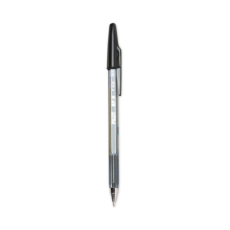 Pilot - Better Ballpoint Pen, Stick, Fine 0.7 mm, Black Ink, Smoke Barrel, Dozen