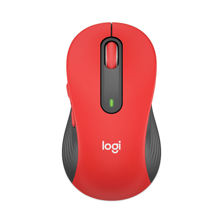 Logitech - Signature M650 Wireless Mouse, Large, 2.4 GHz Frequency, 33 ft Wireless Range, Right Hand Use, Red