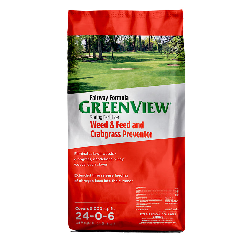 GREENVIEW - GreenView Fairway Formula Weed & Crabgrass Lawn Fertilizer For All Grasses 5000 sq ft