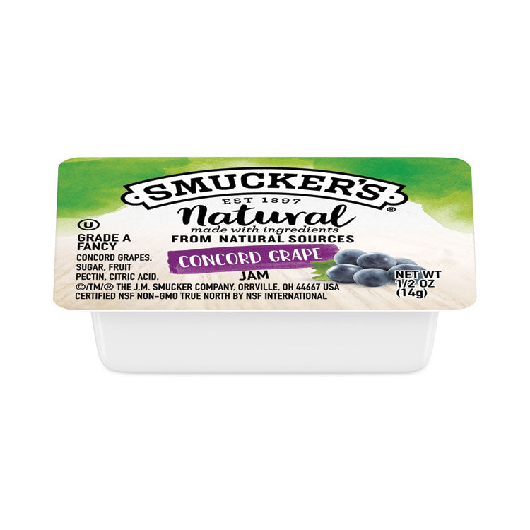 Smucker's - Smuckers 1/2 Ounce Natural Jam, 0.5 oz Container, Concord Grape, 200/Carton