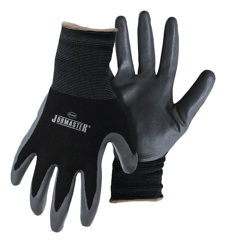 BOSS - Boss JobMaster Men's Indoor/Outdoor Palm Gloves Black/Gray L 1 pair