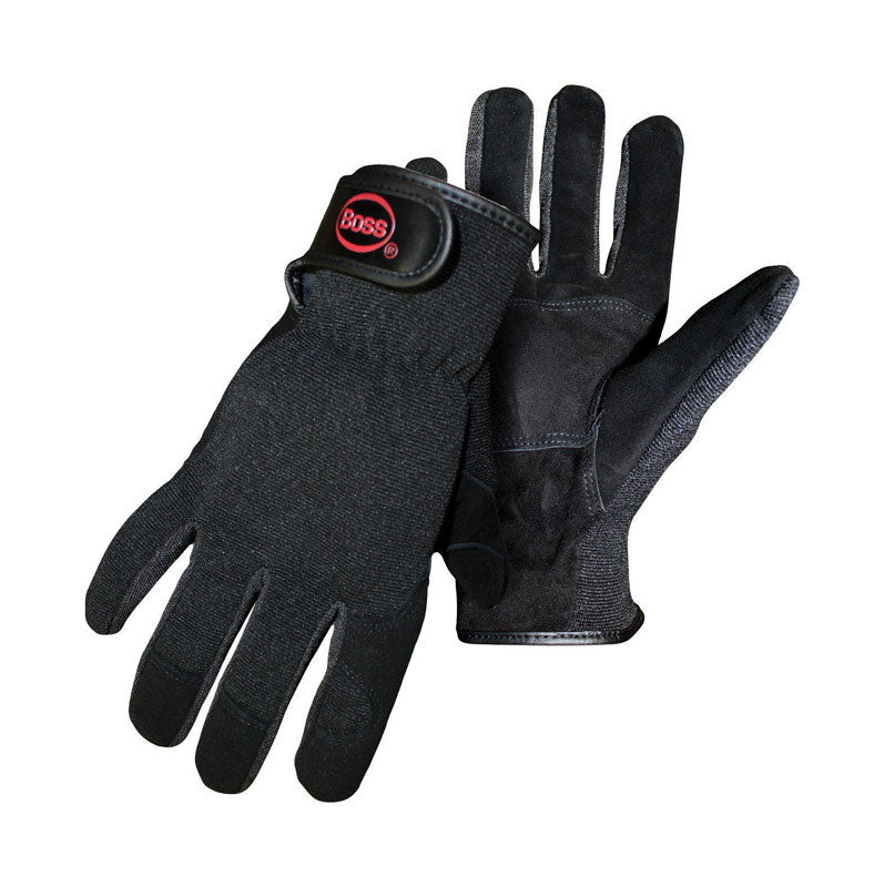 BOSS - Boss Guard Men's Indoor/Outdoor Mechanic's Glove Black L 1 pair