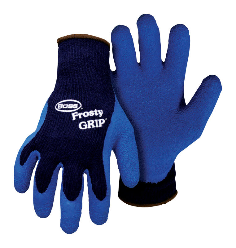 BOSS - Boss Frosty Grip Men's Indoor/Outdoor Insulated String Gloves Blue XL 1 pair