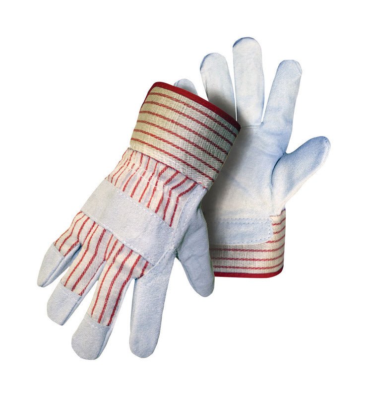 BOSS - Boss Men's Indoor/Outdoor Palm Work Gloves Red/White L 1 pair