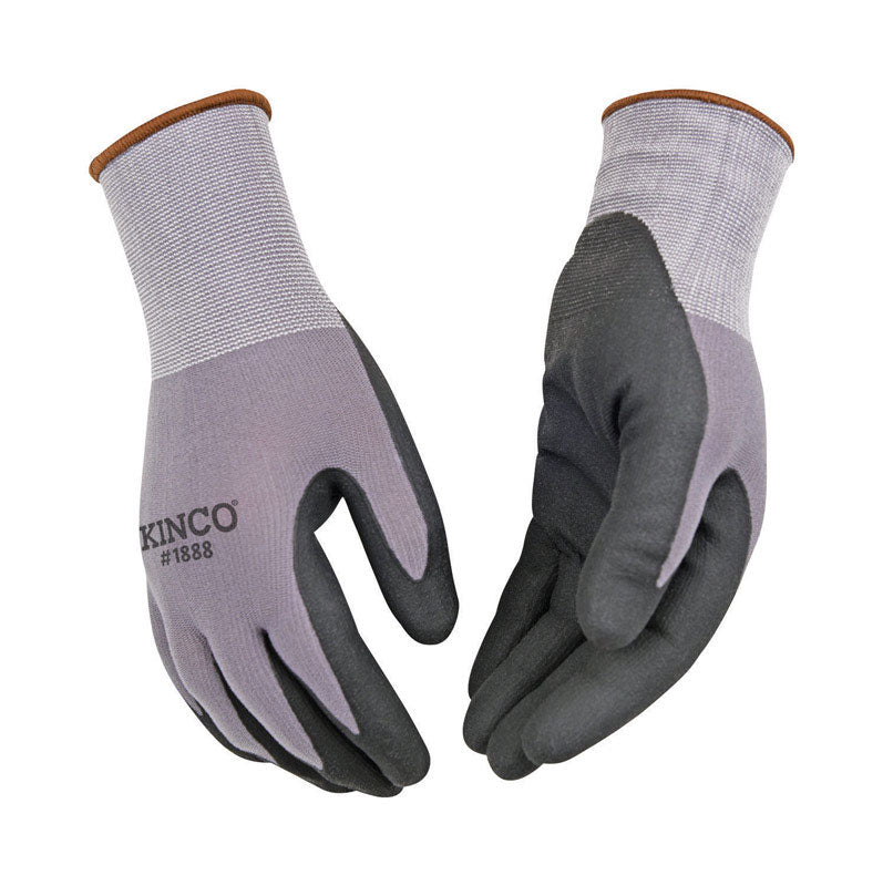 KINCO - Kinco Men's Indoor/Outdoor Palm Gloves Black/Gray L 1 pair