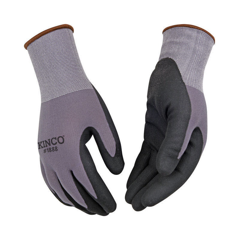 KINCO - Kinco Men's Indoor/Outdoor Palm Gloves Black/Gray M 1 pair