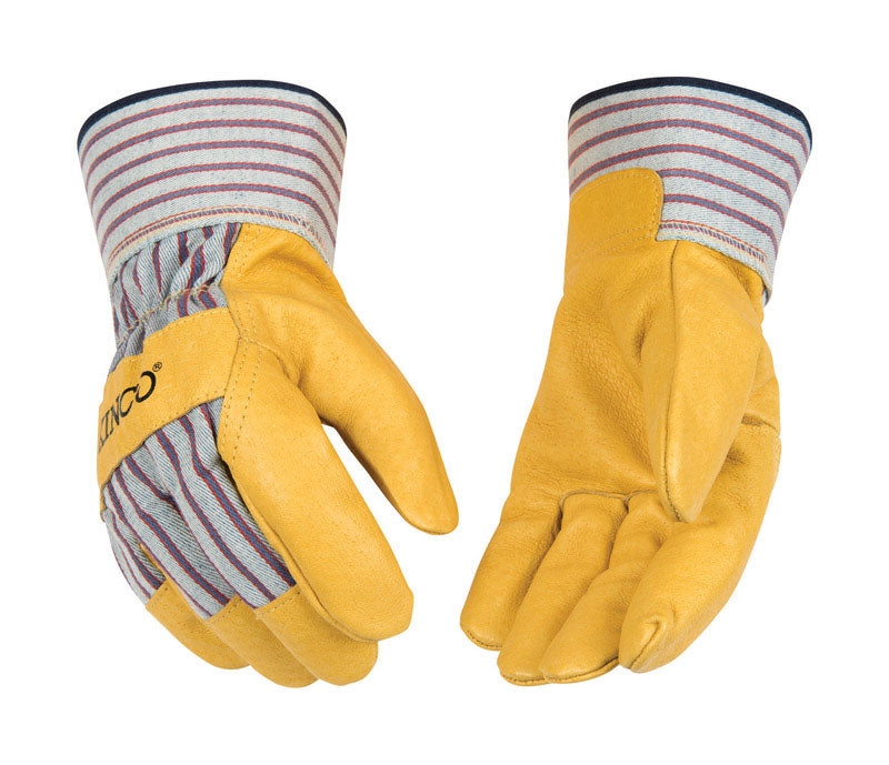 KINCO - Kinco Men's Indoor/Outdoor Palm Gloves Yellow M 1 pair