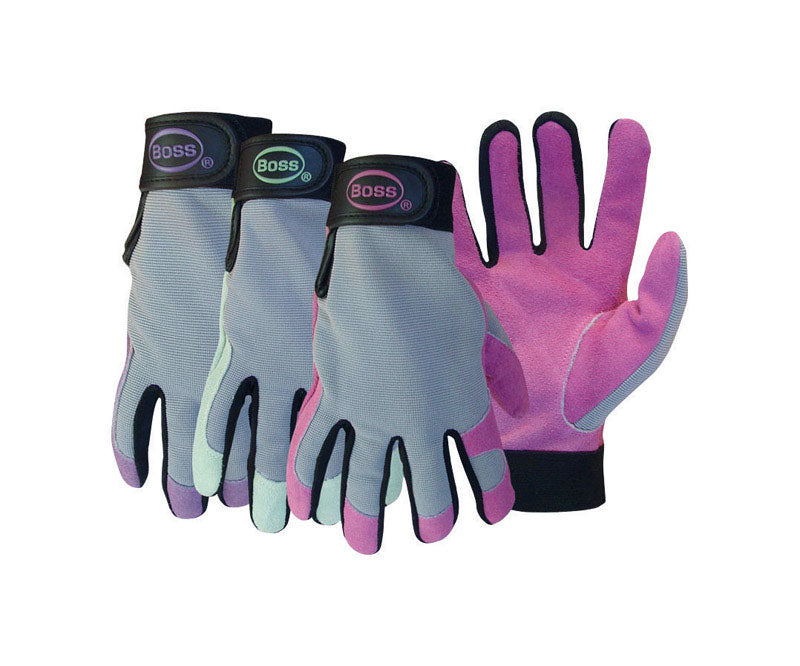 BOSS - Boss Guard Women's Indoor/Outdoor Mechanic's Glove Assorted L 1 pk