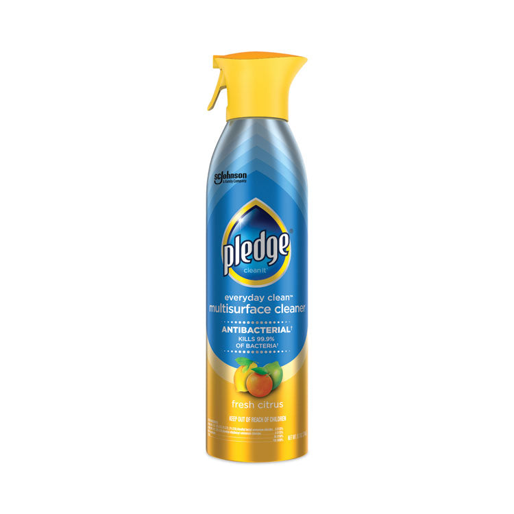 Pledge - Multi Surface Antibacterial Everyday Cleaner, 9.7 oz Aerosol Spray, 6/Carton