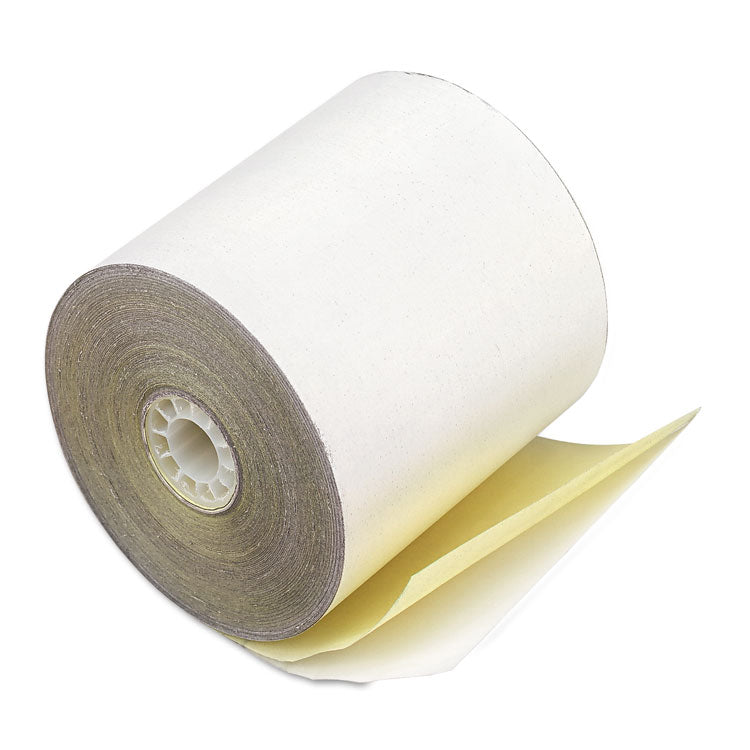 Iconex - Impact Printing Carbonless Paper Rolls, 3" x 90 ft, White/Canary, 50/Carton (5409008)