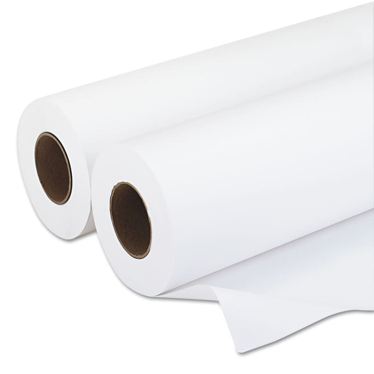 Iconex - Amerigo Wide-Format Paper, 3" Core, 20 lb Bond Weight, 18" x 500 ft, Smooth White, 2/Pack