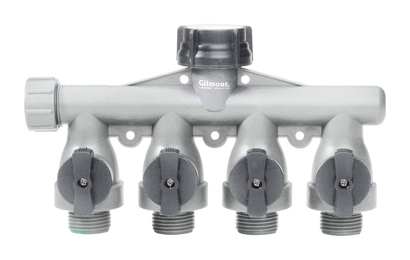 GILMOUR - Gilmour 5/8 in. Polymer Threaded Male 4-Way Shut-off Valve