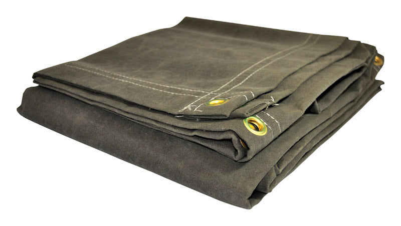 FOREMOST TARP CO. - Foremost Tarp Co. Dry Top 6 ft. W X 8 ft. L Heavy Duty Canvas Tarp Olive