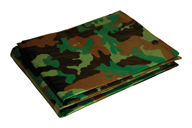 FOREMOST TARP CO. - Foremost Tarp Co. Dry Top 8 ft. W X 10 ft. L Medium Duty Polyethylene Tarp Camouflage