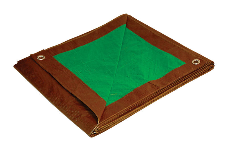 FOREMOST TARP CO. - Foremost Tarp Co. Dry Top 16 ft. W X 20 ft. L Medium Duty Polyethylene Reversible Tarp Brown/Green