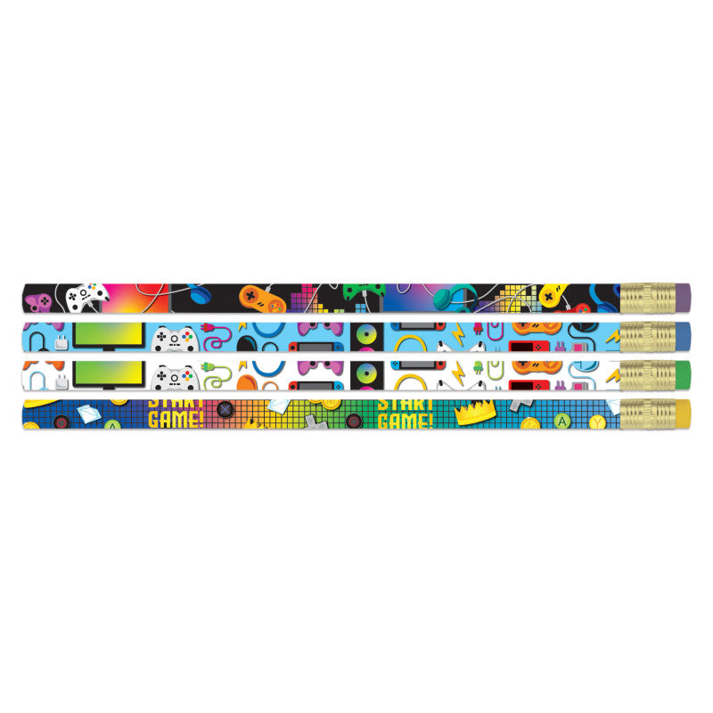 Game On Pencils, 12 Per Pack, 12 Packs