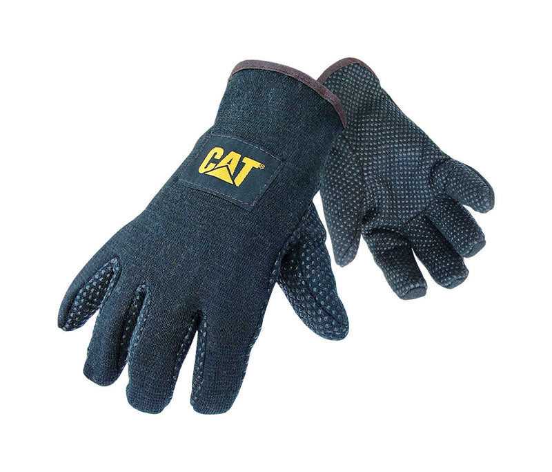 CAT - CAT Men's Indoor/Outdoor Dotted Jersey Work Gloves Black L 1 pair - Case of 12