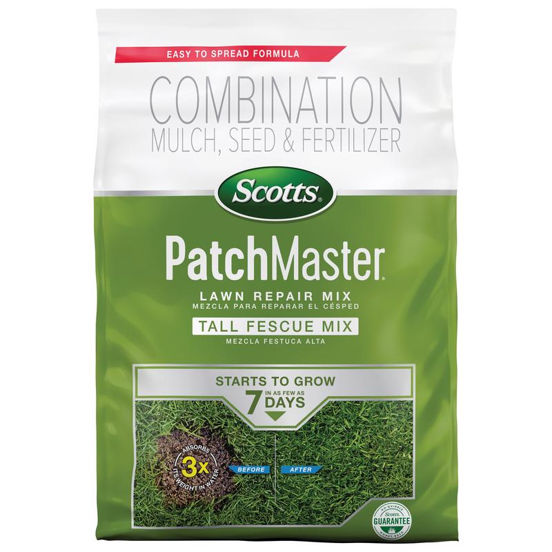SCOTTS - Scotts PatchMaster Tall Fescue Grass Sun or Shade Seed/Fertilizer/Mulch Repair Kit 10 lb