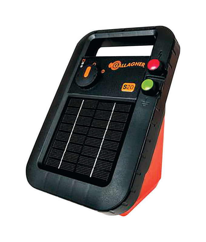 GALLAGHER - Gallagher S20 6 V Solar-Powered Fence Energizer 334540800 sq ft Black/Orange