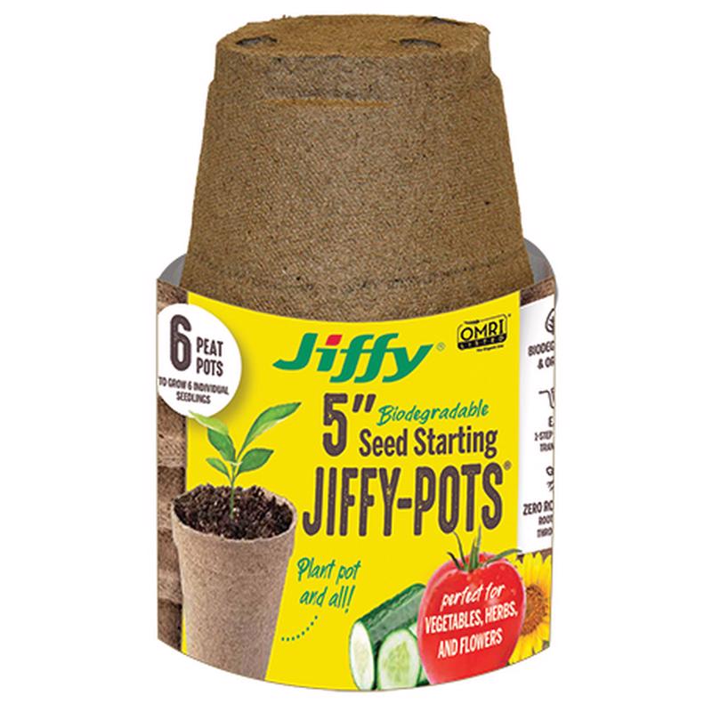 JIFFY - Jiffy 5 in. H Seed Starting Peat Pot 6 pk