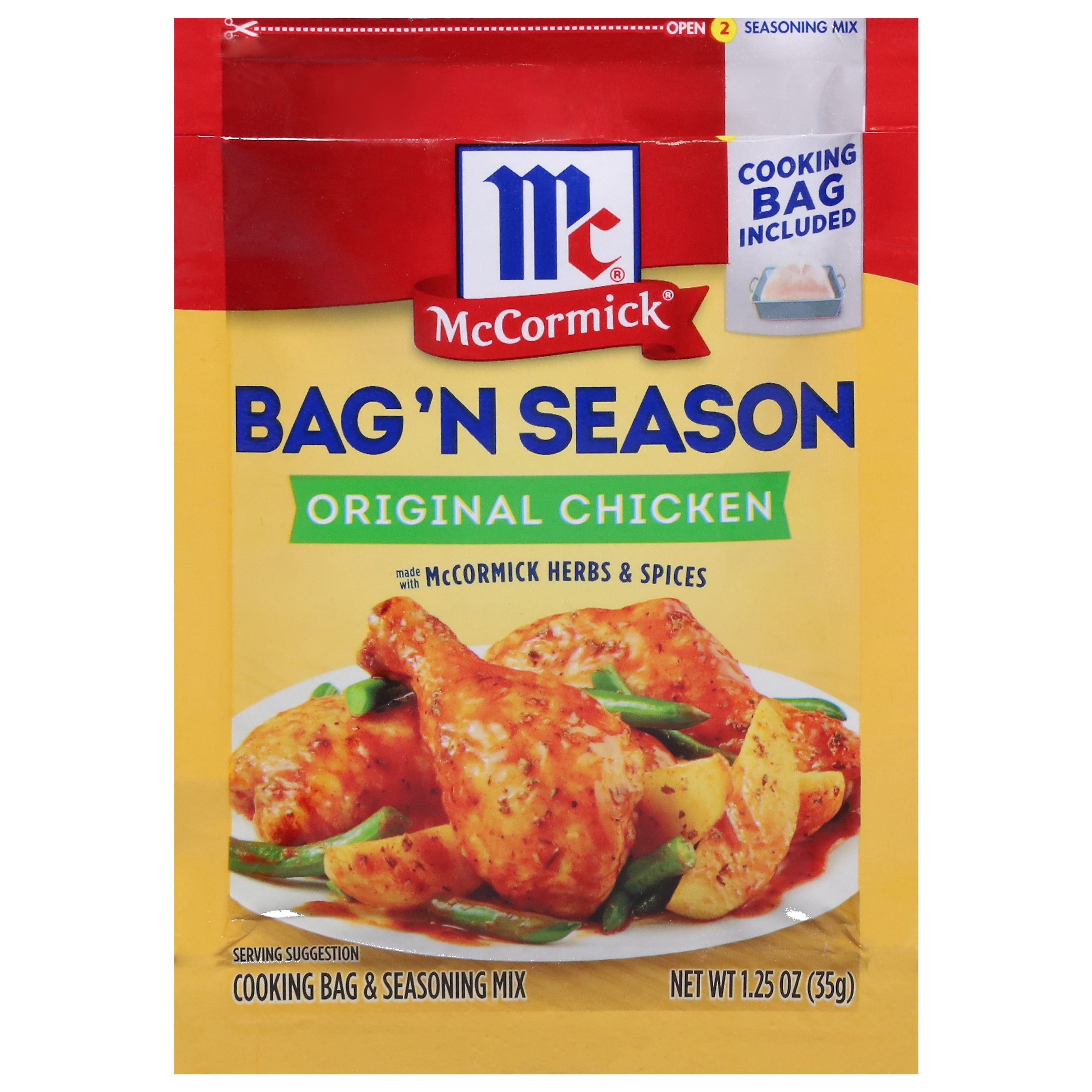 McCormick Original Chicken Bag'n Season 1.25 oz - Case of 6