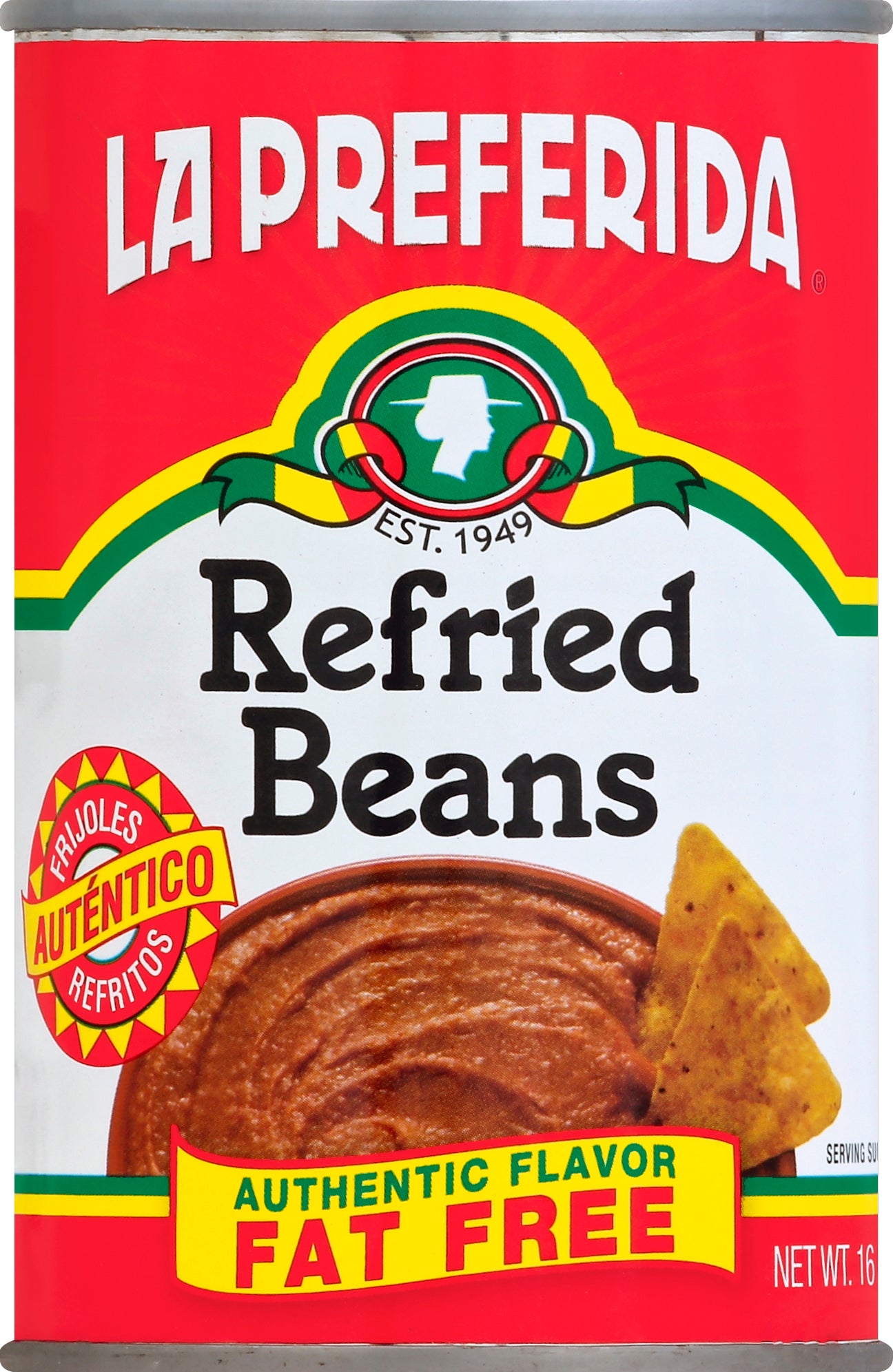 La Preferida Refried Beans 16 oz - Case of 12