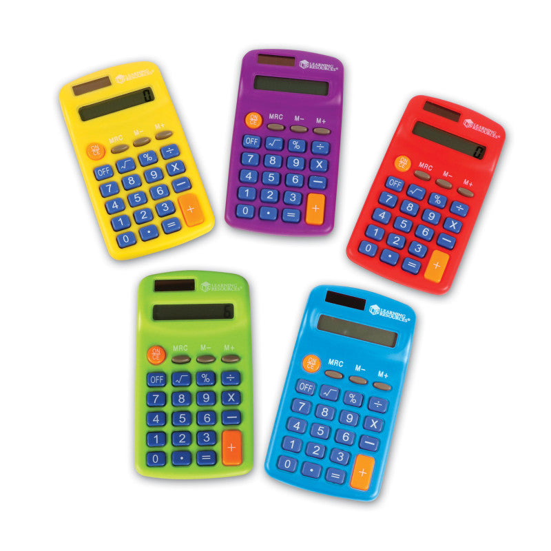 LEARNING RESOURCES - Rainbow Calculators, Set of 10