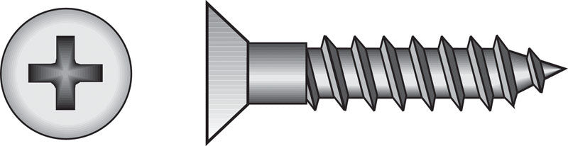 HILLMAN - Hillman No. 6 X 2 in. L Phillips Zinc-Plated Wood Screws 100 pk