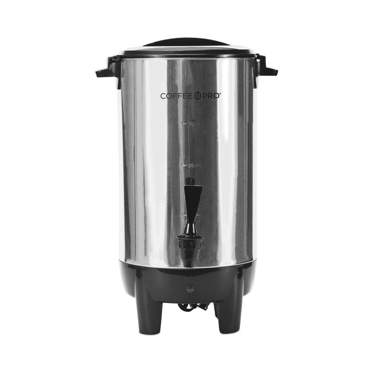Coffee Pro - 30-Cup Percolating Urn, Stainless Steel