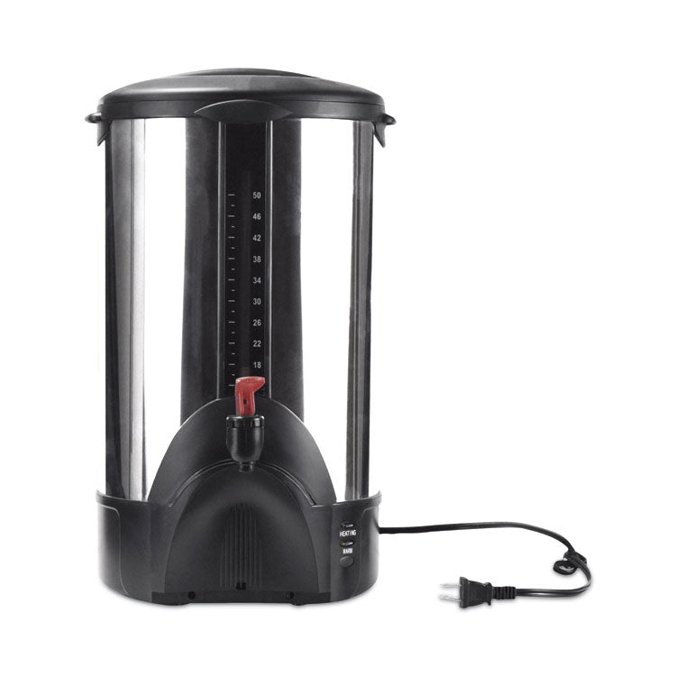 Coffee Pro - 50-Cup Percolating Urn, Stainless Steel