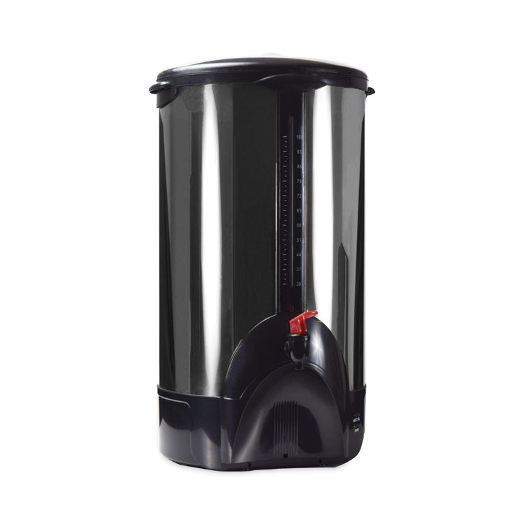 Coffee Pro - 100-Cup Percolating Urn, Stainless Steel