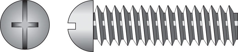 HILLMAN - Hillman No. 8-32 X 3 in. L Combination Round Head Zinc-Plated Steel Machine Screws 100 pk