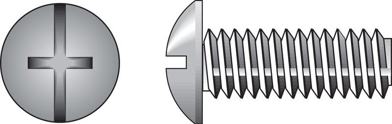 HILLMAN - Hillman No. 8-32 X 3/4 in. L Combination Truss Head Zinc-Plated Steel Machine Screws 100 pk