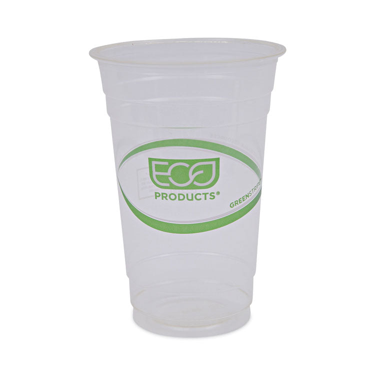 Eco-Products - GreenStripe Renewable and Compostable Cold Cups, 20 oz, Clear, 50/Pack, 20 Packs/Carton