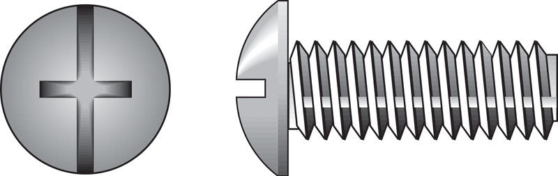 HILLMAN - Hillman No. 8-32 X 1-1/4 in. L Combination Truss Head Zinc-Plated Steel Machine Screws 100 pk