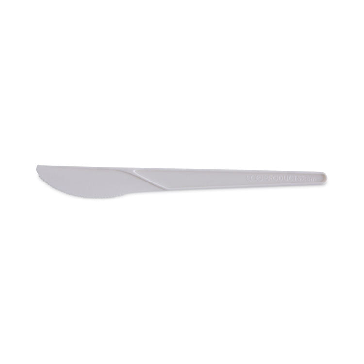 Eco-Products - Plantware Compostable Cutlery, Knife, 6", Pearl White, 50/Pack, 20 Pack/Carton