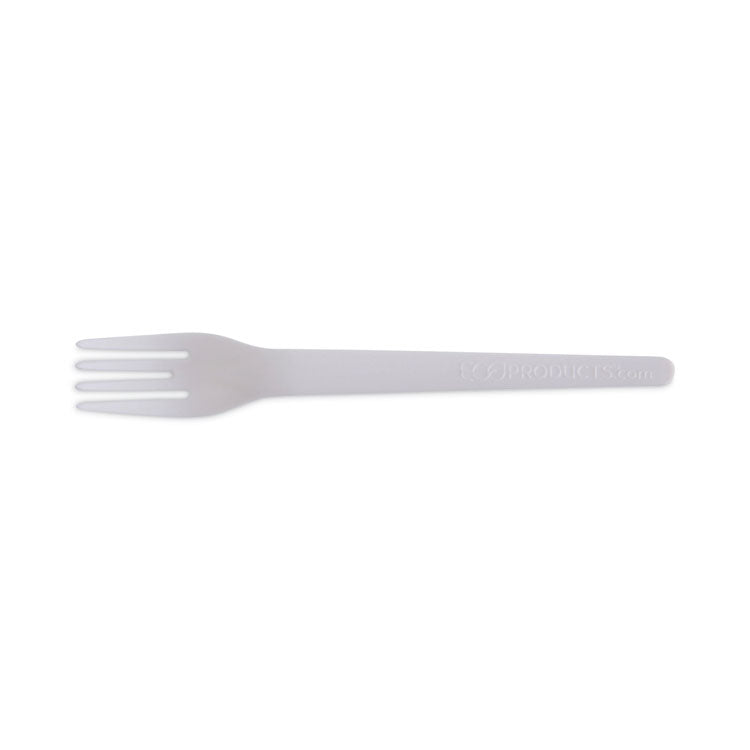 Eco-Products - Plantware Compostable Cutlery, Fork, 6", Pearl White, 50/Pack, 20 Pack/Carton