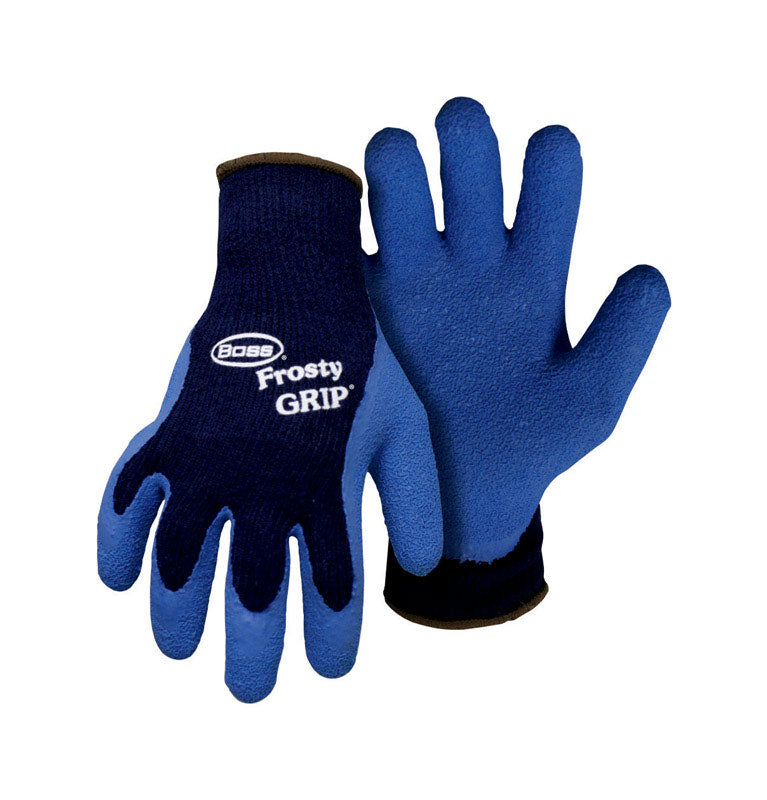 BOSS - Boss Frosty Grip Men's Indoor/Outdoor Insulated String Gloves Blue S 1 pair