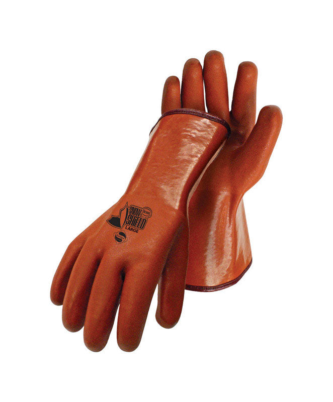 BOSS - Boss Snow Shield Men's Indoor/Outdoor Coated Chemical Gloves Orange XL 1 pair