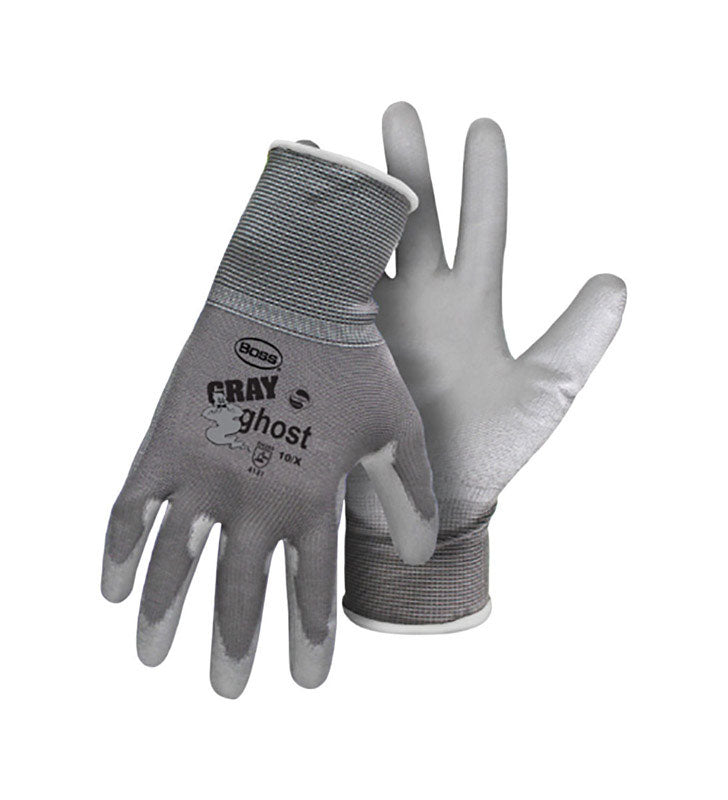 BOSS - Boss Gray Ghost Men's Indoor/Outdoor String Knit Work Gloves Gray XL 1 pair