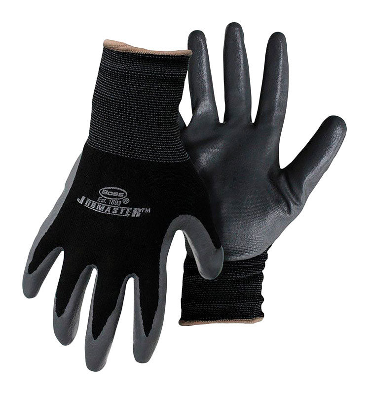 BOSS - Boss JobMaster Men's Indoor/Outdoor High Dexterity Palm Gloves Black/Gray XL 1 pair - Case of 12