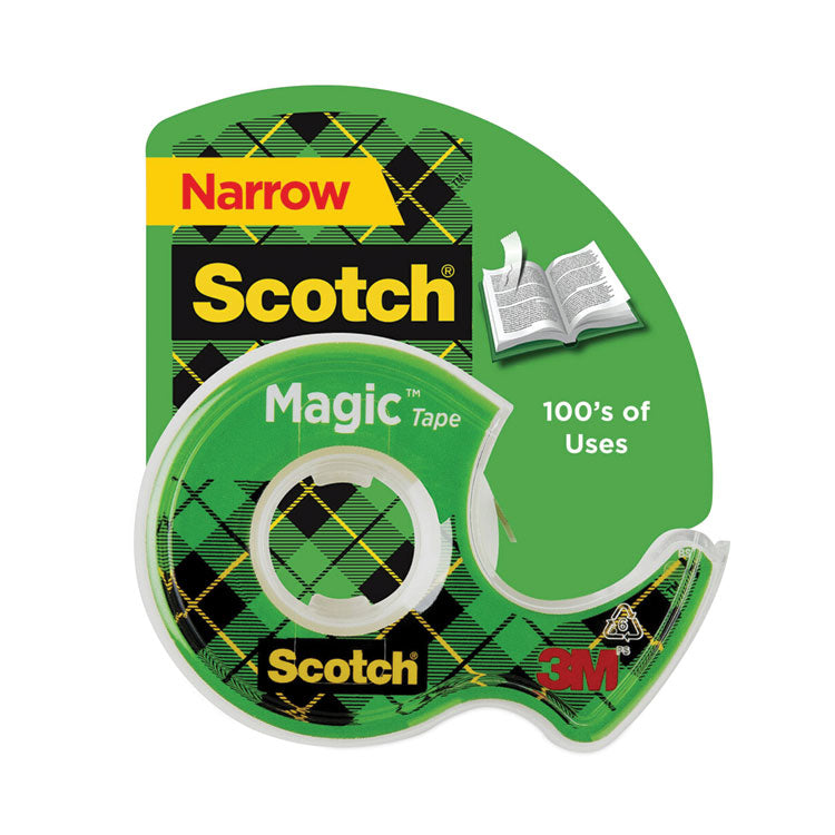 Scotch - Magic Tape in Handheld Dispenser, 1" Core, 0.5" x 37.5 ft, Clear